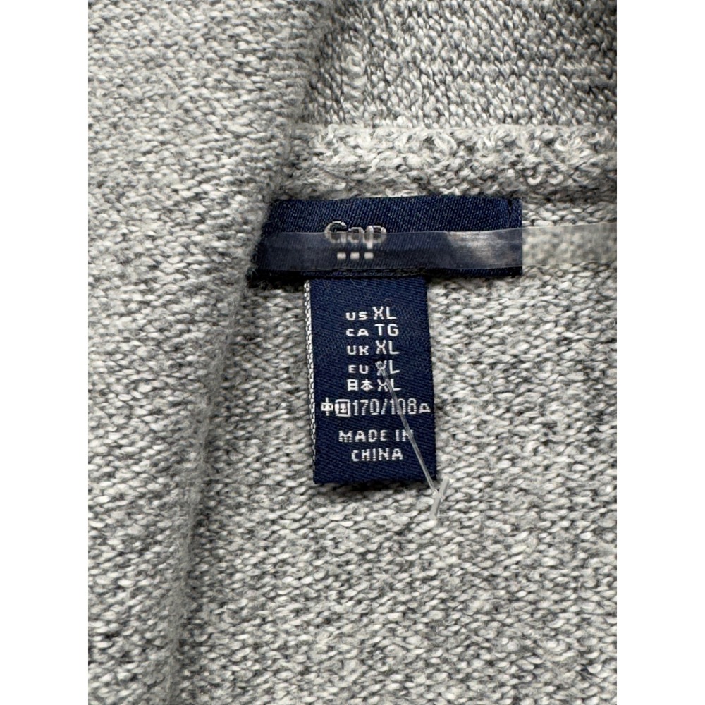 Gap Womens XL Grey Marled Knit Open Front Sleeveless Cardigan Vest Pockets